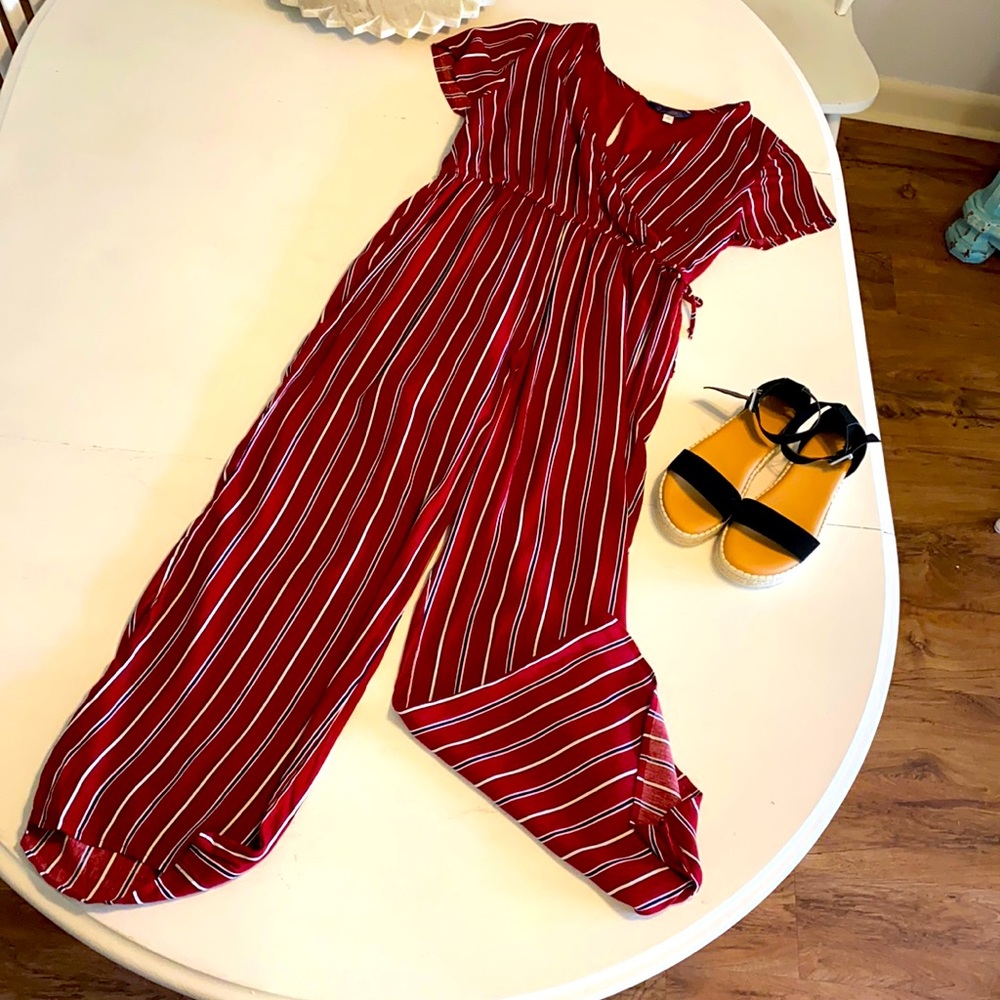 Francesca’s Anesa Striped Jumpsuit